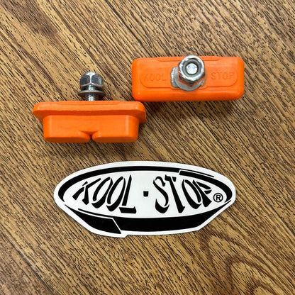 Kool Stop Old School BMX Orange Kool Stop Composite Continental Threaded Brake Shoes for Skyways