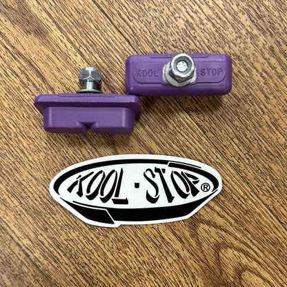 Kool Stop Old School BMX Purple Kool Stop Composite Continental Threaded Brake Shoes for Skyways