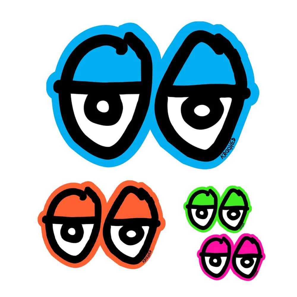 Krooked Skateboards Krooked Eyes Large Die-Cut Sticker
