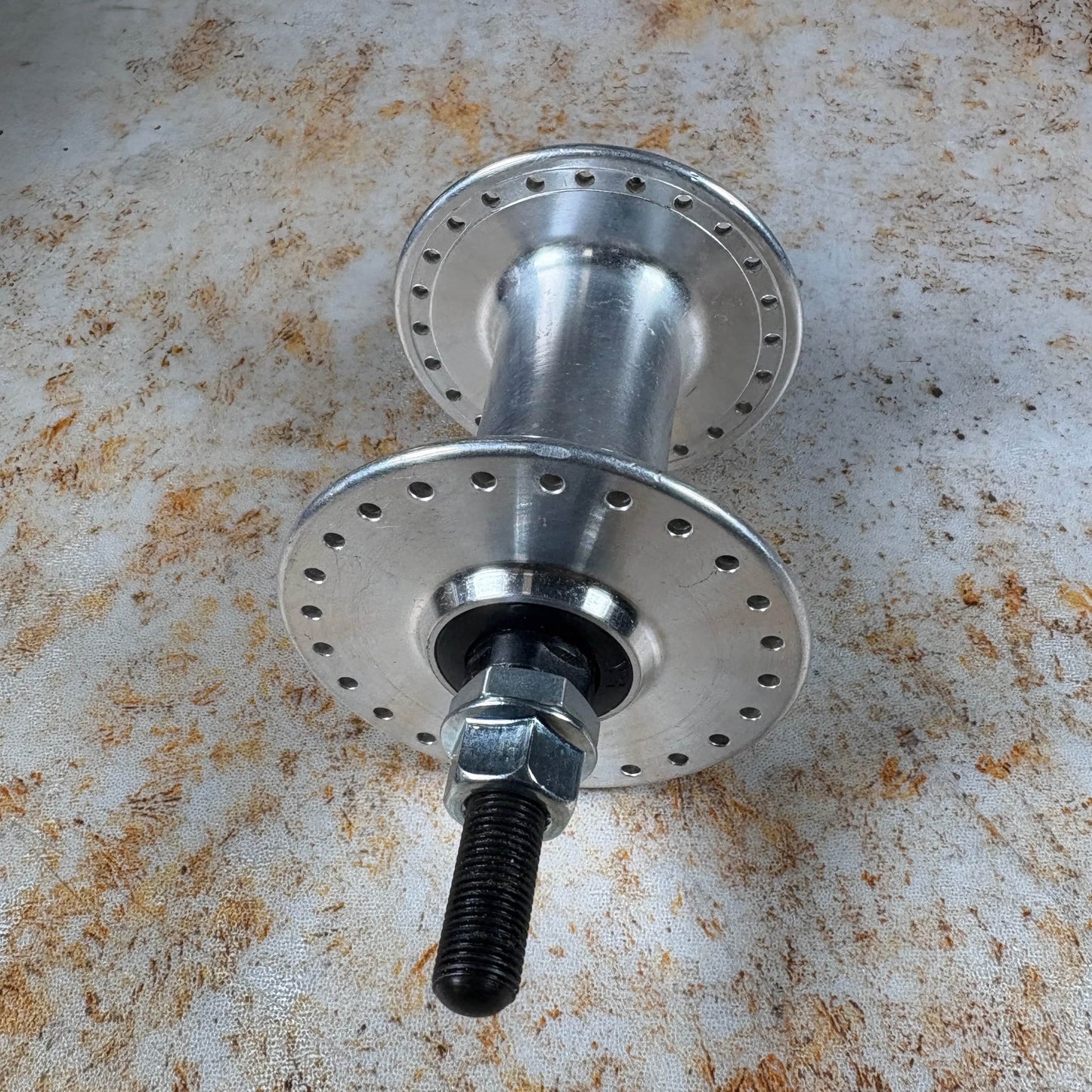 Alans BMX Old School BMX Silver Large Flange 48H Loose Ball Front Hub NOS Silver