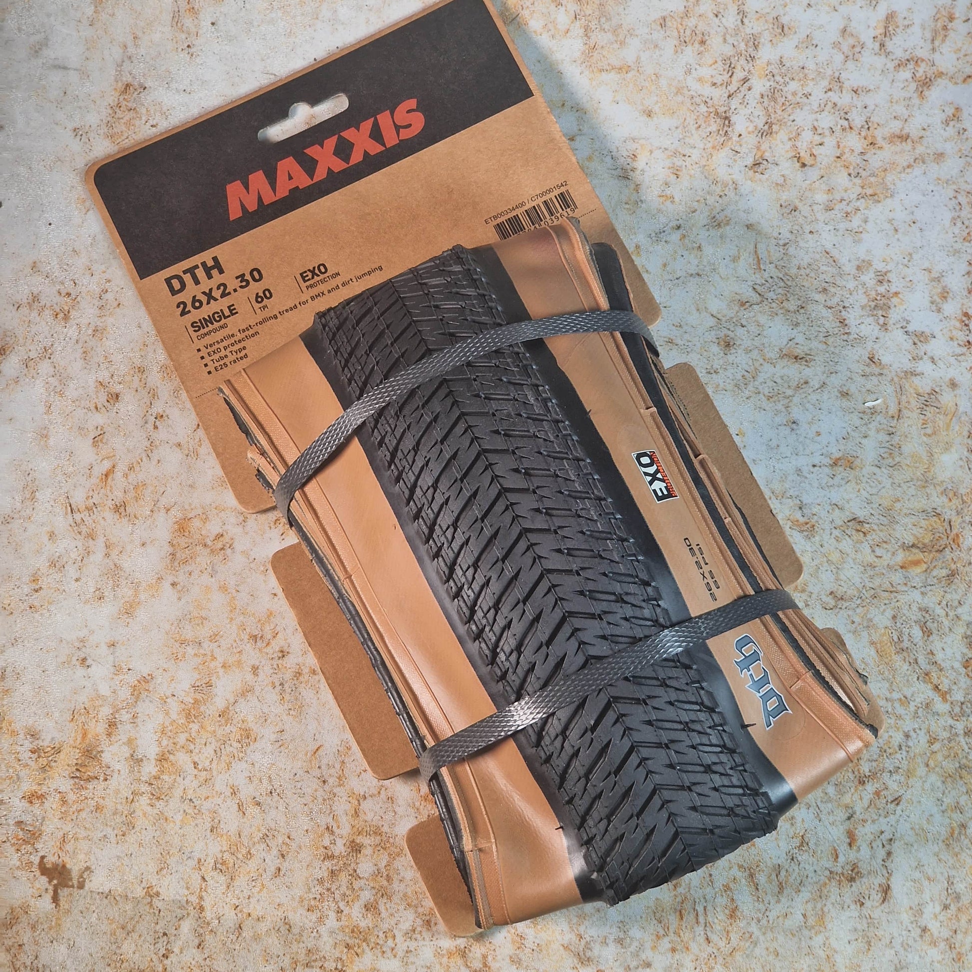 Maxxis Wheelie Parts 26 x 2.3 Maxxis DTH Exo Folding 26 inch Tyre Tanwall 2.30