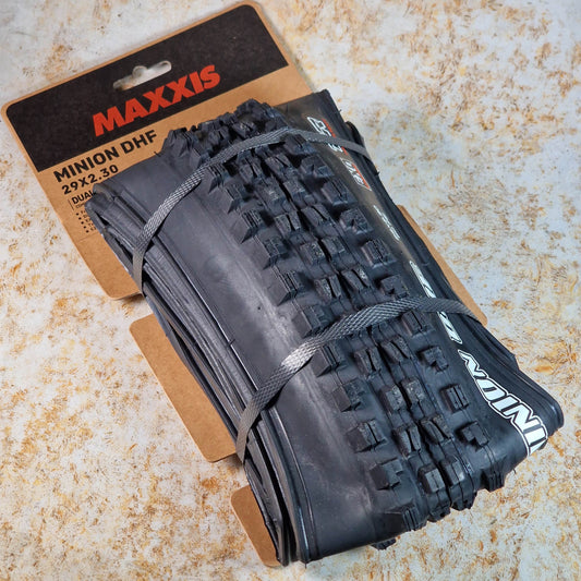 Maxxis Bikes Maxxis Minion DHF 60TPI Folding Dual Compound EXO Tubeless Tyre