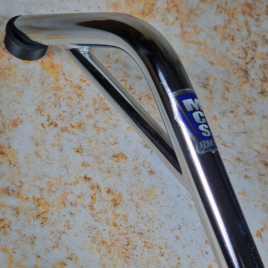 MCS Old School BMX Chrome MCS 22.2mm Cro-mo Braced Layback Seatpost