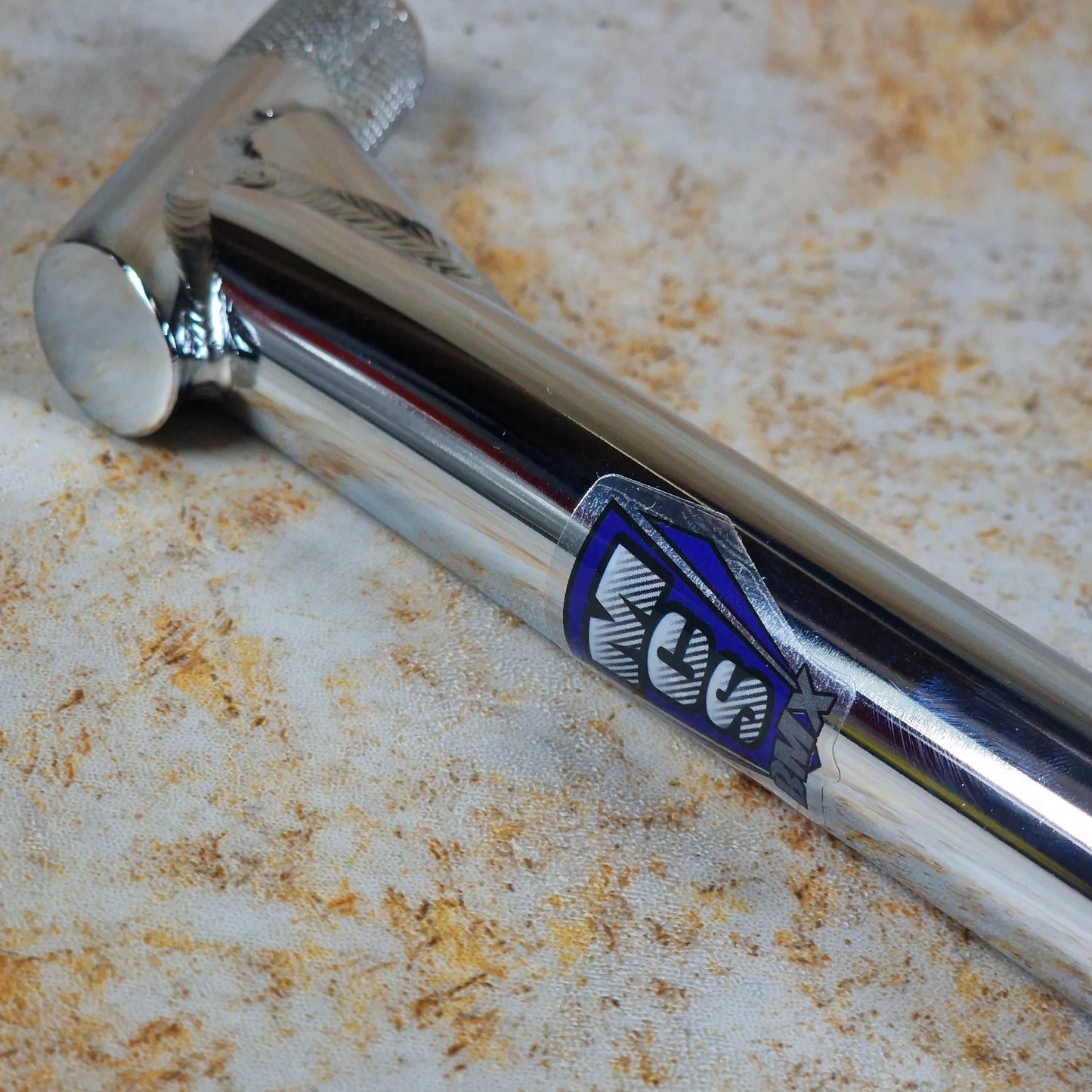 MCS Old School BMX Chrome MCS 22.2mm Cro-mo Way Back Seatpost Chrome