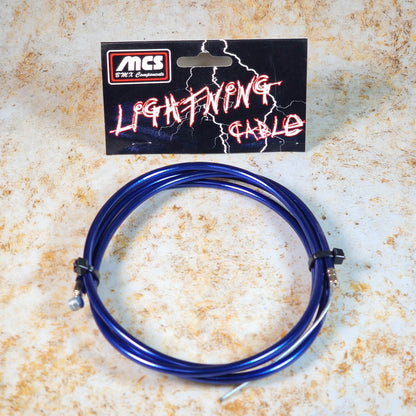 MCS Old School BMX Chrome Blue MCS Lightning Brake Cable