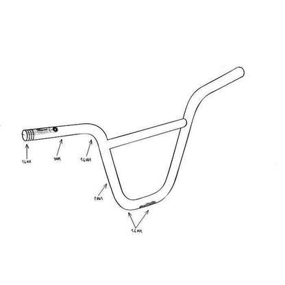 Merritt BMX Parts Merritt Andre Bars Black
