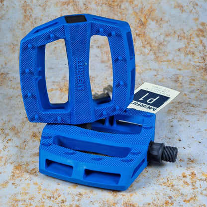 Merritt BMX Parts Blue / 9/16" Merritt P1 Pedals