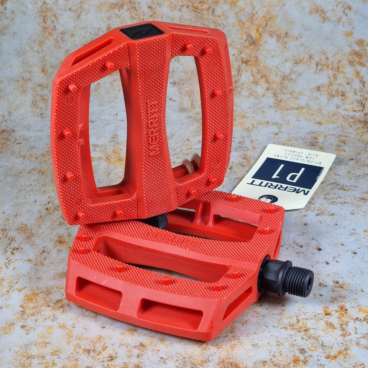 Merritt BMX Parts Red / 9/16" Merritt P1 Pedals