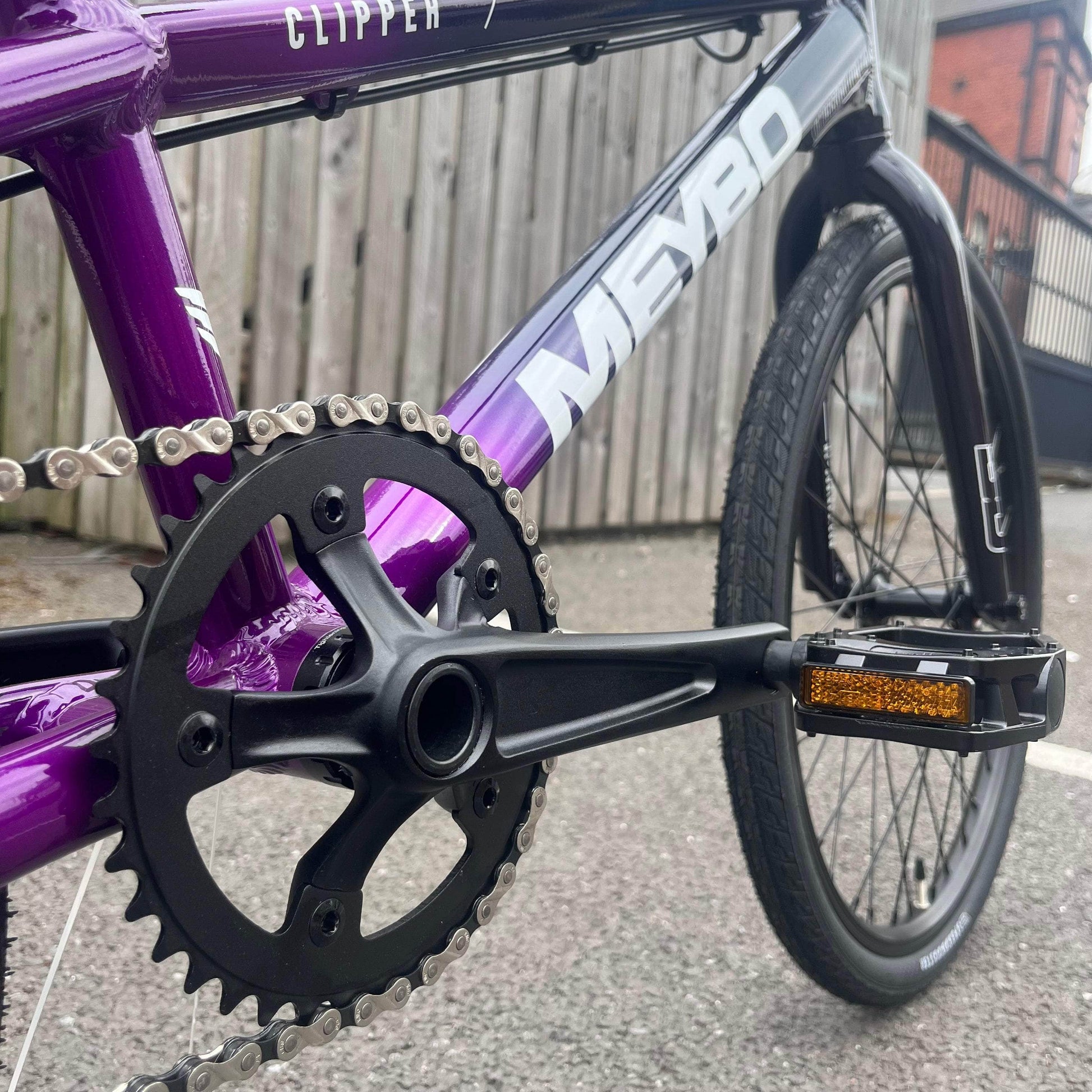 Meybo 2025 Clipper Disc Expert BMX Race Bike Purple/Black Alans BMX