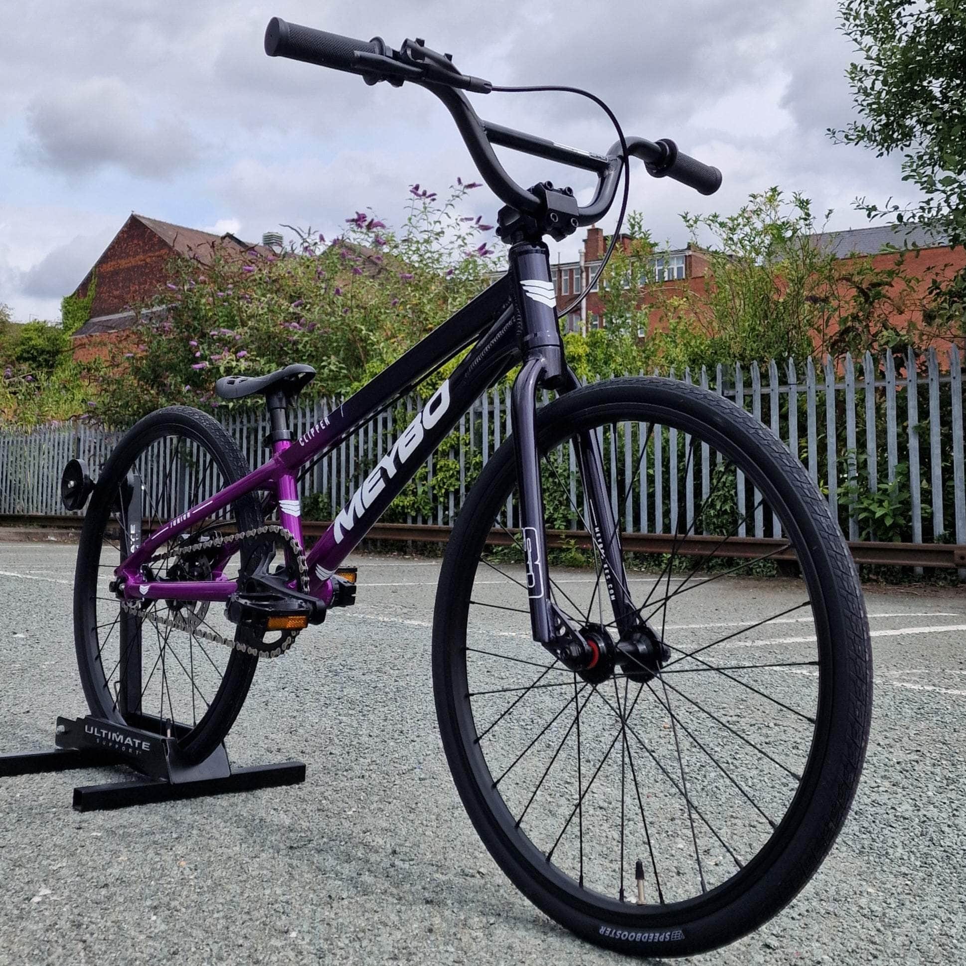 Meybo 2025 Clipper Disc Junior BMX Race Bike Purple/Black Alans BMX