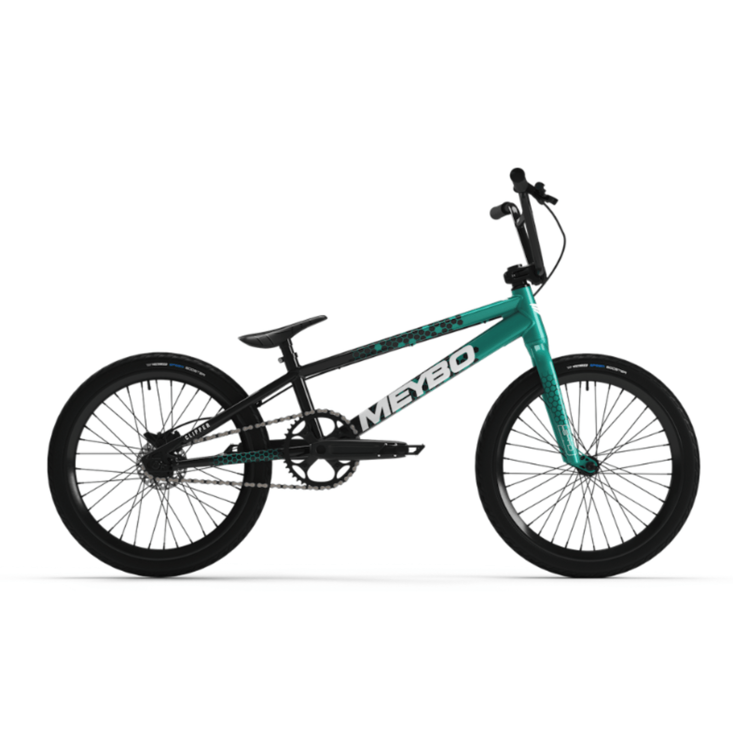 Meybo BMX Racing Bikes Meybo 2026 Clipper Disc Pro 21" TT Race Bike Black / Green / White