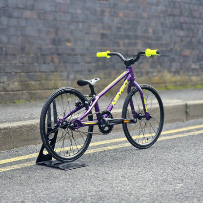 Meybo BMX Racing Bikes Micro Meybo 2026 Rascal Micro 18" Race Bike Purple / Neon Yellow
