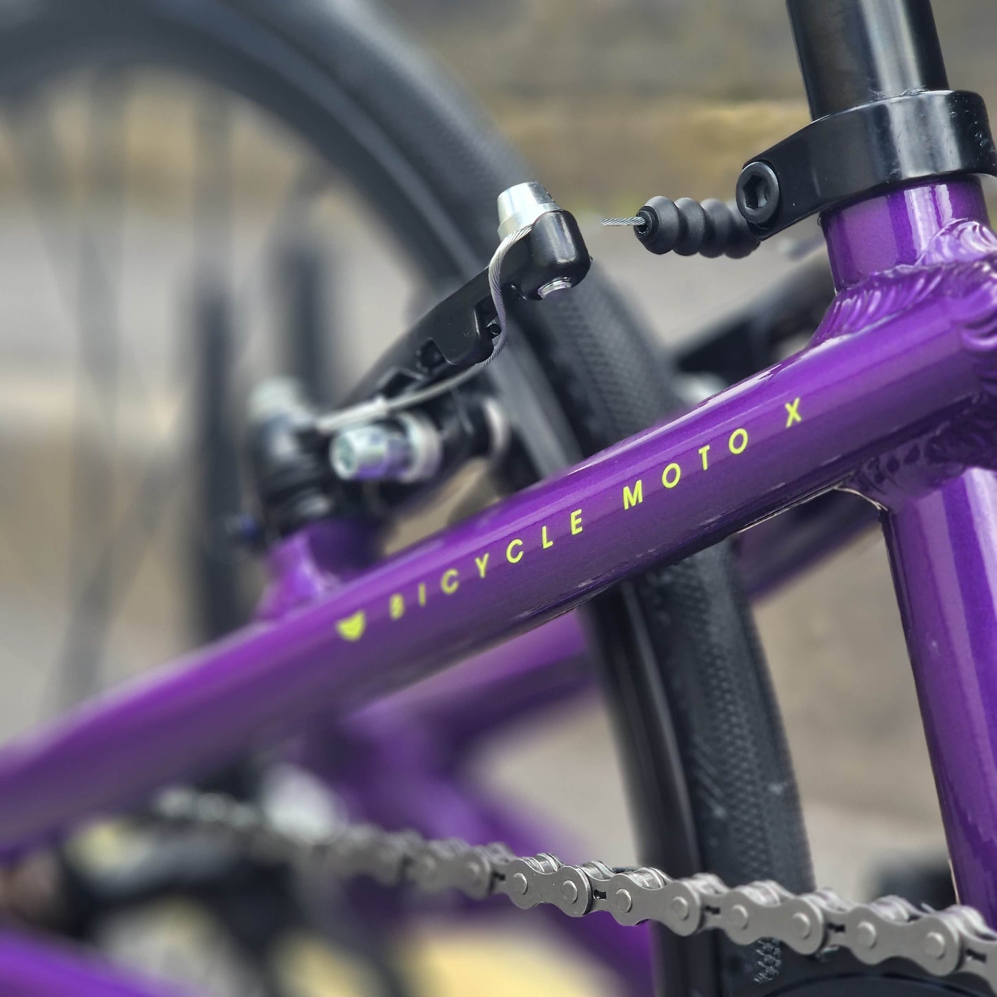 Meybo BMX Racing Bikes Micro Meybo 2026 Rascal Micro 18" Race Bike Purple / Neon Yellow