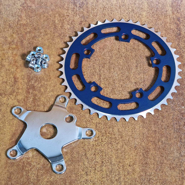 Mirage Old School BMX Blue Mirage Crank Powerdisc with Chainring and Bolts