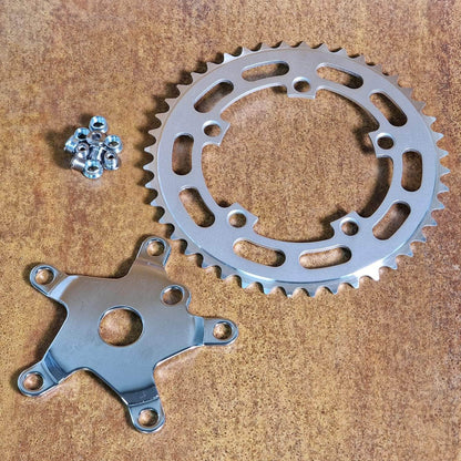 Mirage Old School BMX Silver Mirage Crank Powerdisc with Chainring and Bolts