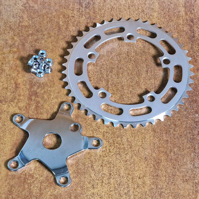 Mirage Old School BMX Silver Mirage Crank Powerdisc with Chainring and Bolts
