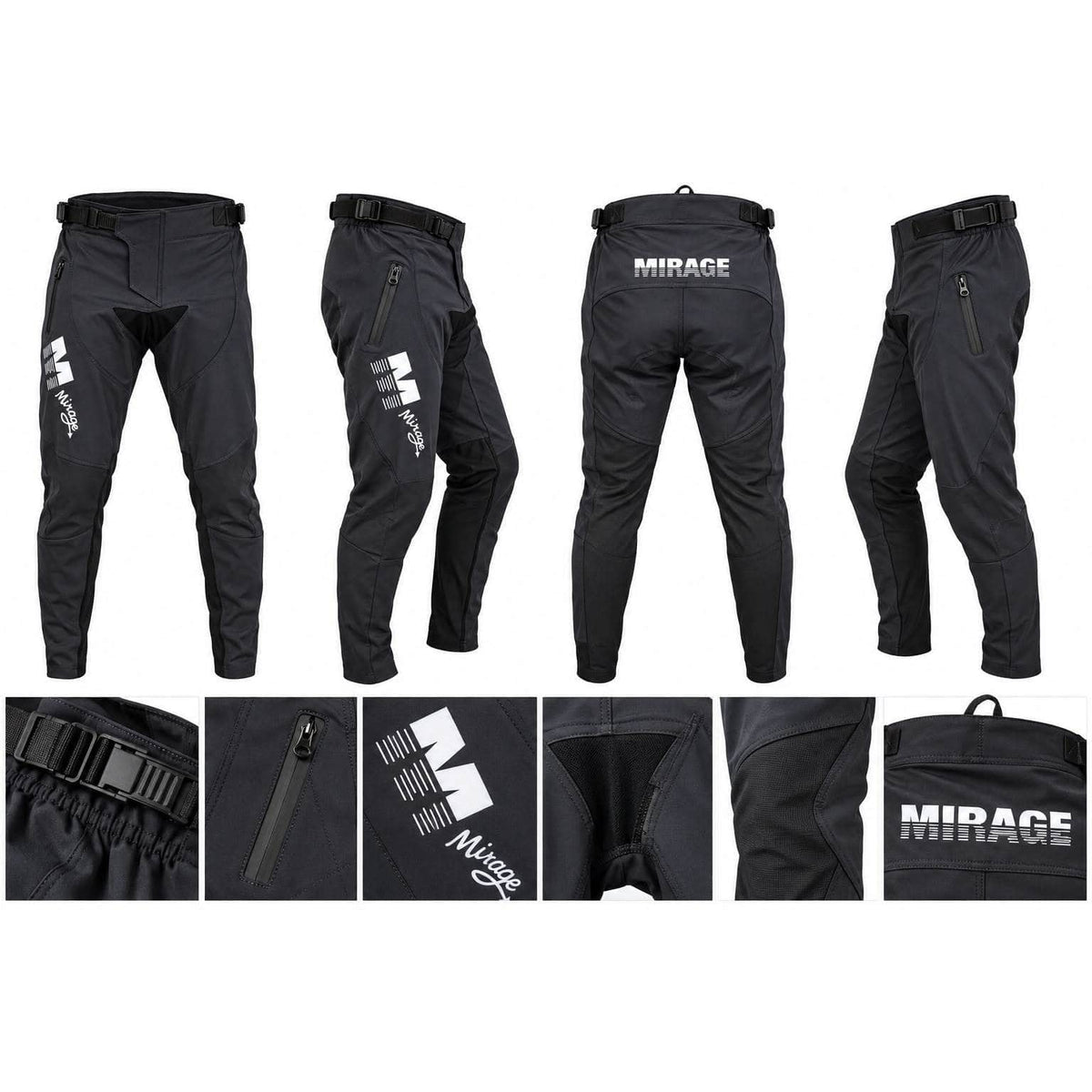 Mirage Racing BMX Racing Mirage Cycling BMX Race Pants Black