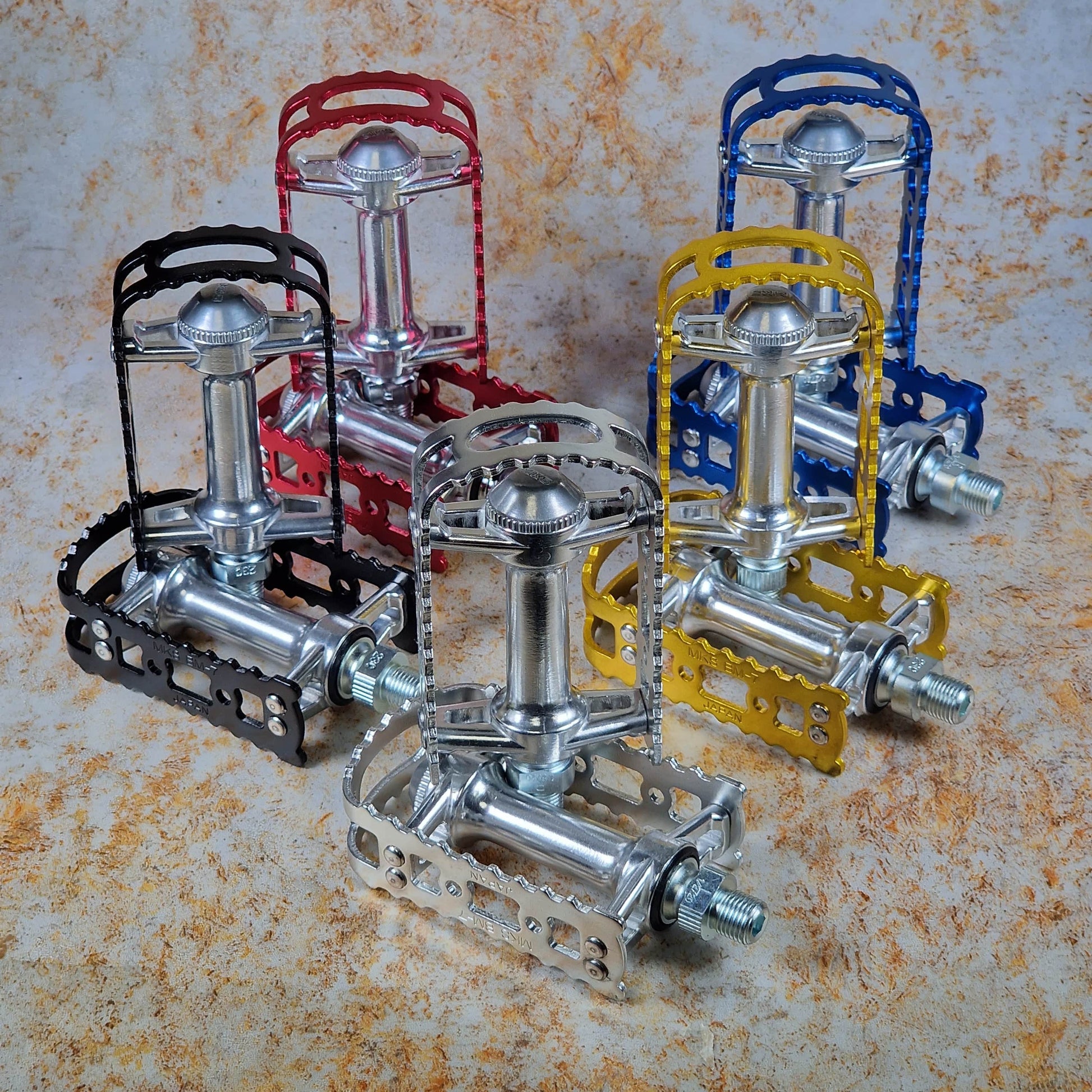 1/2 inch pedals MKS BM-7 Beartrap-pedals 1/2’ axle thread for BMX / Cruiser Black