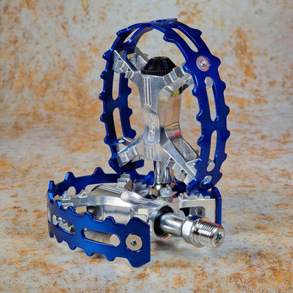 MKS Old School BMX 9/16" / Blue MKS XC-III Sealed Bear Trap Pedals
