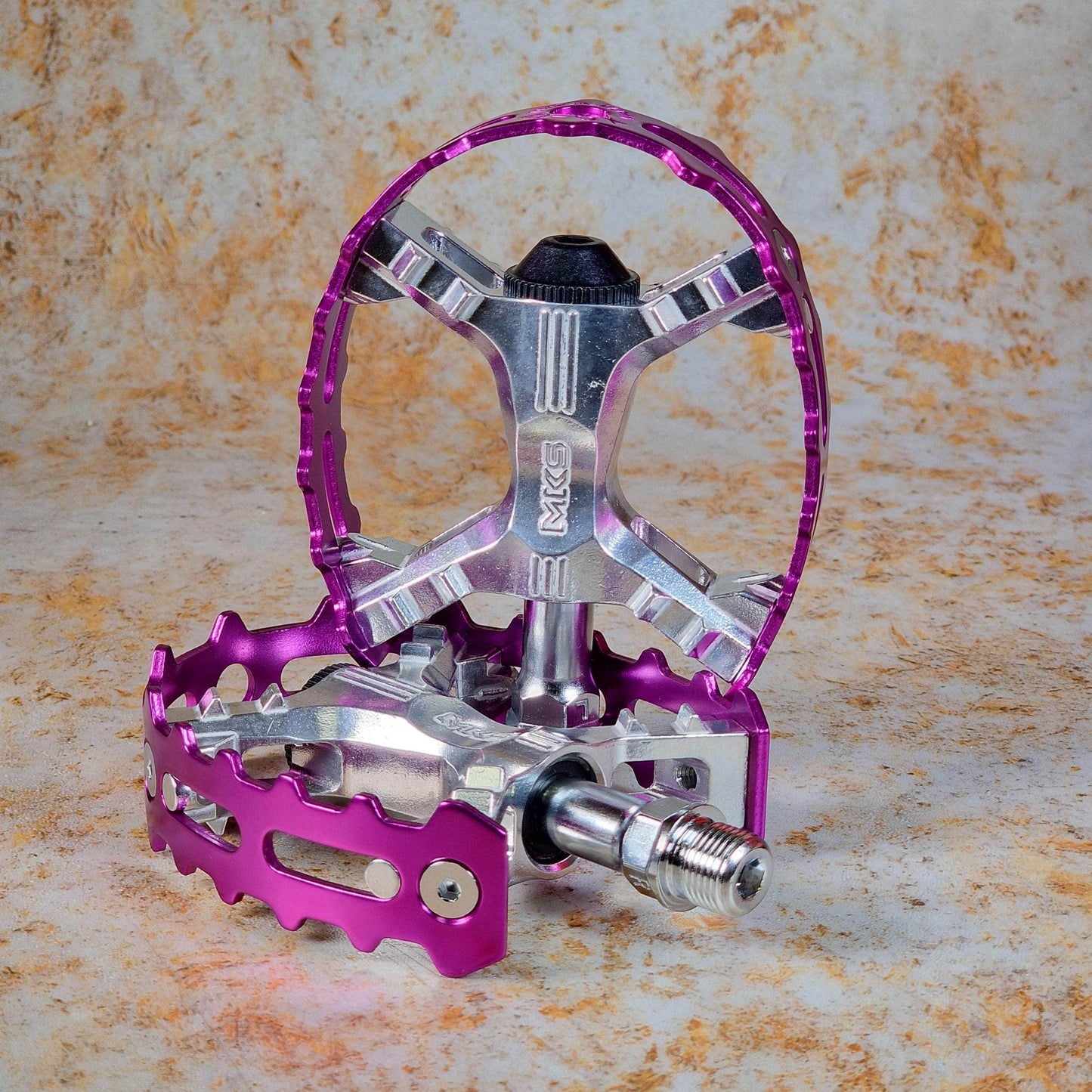 MKS Old School BMX 9/16" / Purple MKS XC-III Sealed Bear Trap Pedals