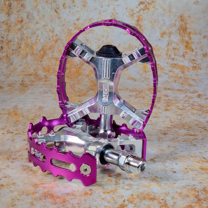 MKS Old School BMX 9/16" / Purple MKS XC-III Sealed Bear Trap Pedals