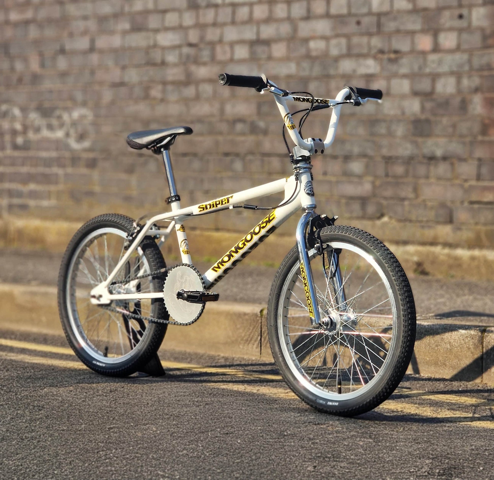 Mongoose Old School BMX Bikes White Mongoose 1998 Sniper Bike White Previously Owned