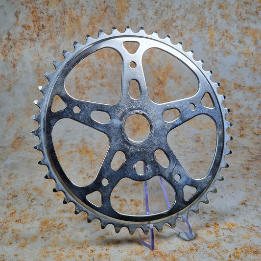 Mongoose Old School BMX Mongoose Sugino Snowflake Sprocket 44T Chrome Used Survivor