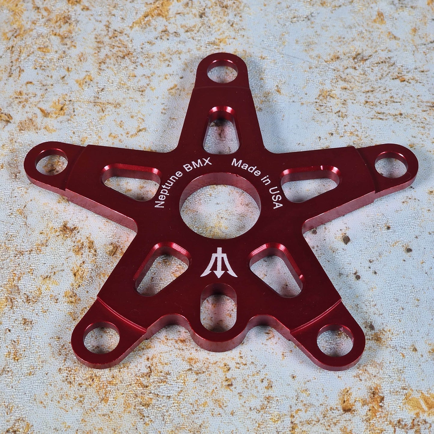 Neptune BMX Old School BMX Red Neptune Starfish 5 Arm Crank Spider