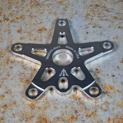 Neptune BMX Old School BMX Silver Neptune Starfish 5 Arm Crank Spider