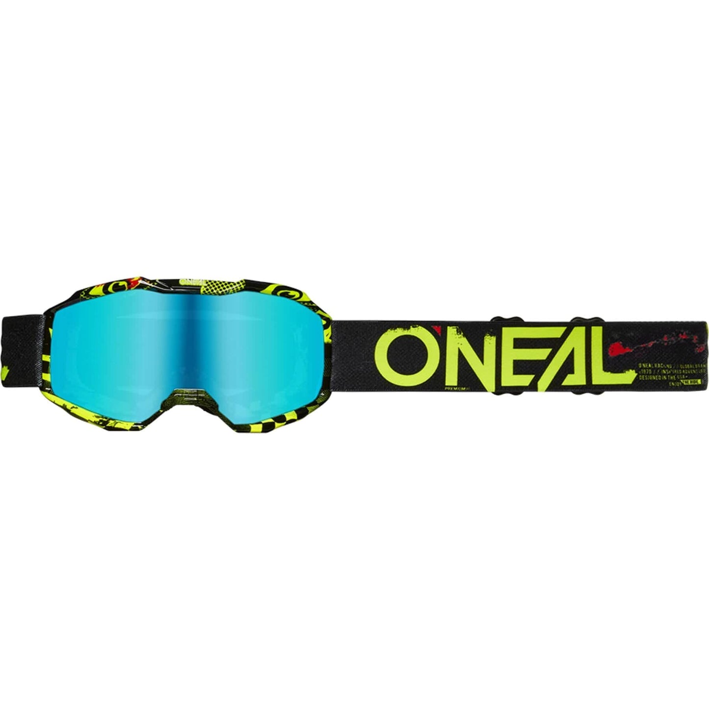 O'Neal Black/Neon Yellow w/Iridium Blue Lens O'Neal B-10 Attack Goggles