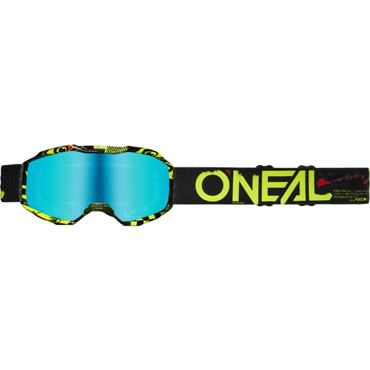 O'Neal Black/Neon Yellow w/Iridium Blue Lens O'Neal B-10 Attack Goggles