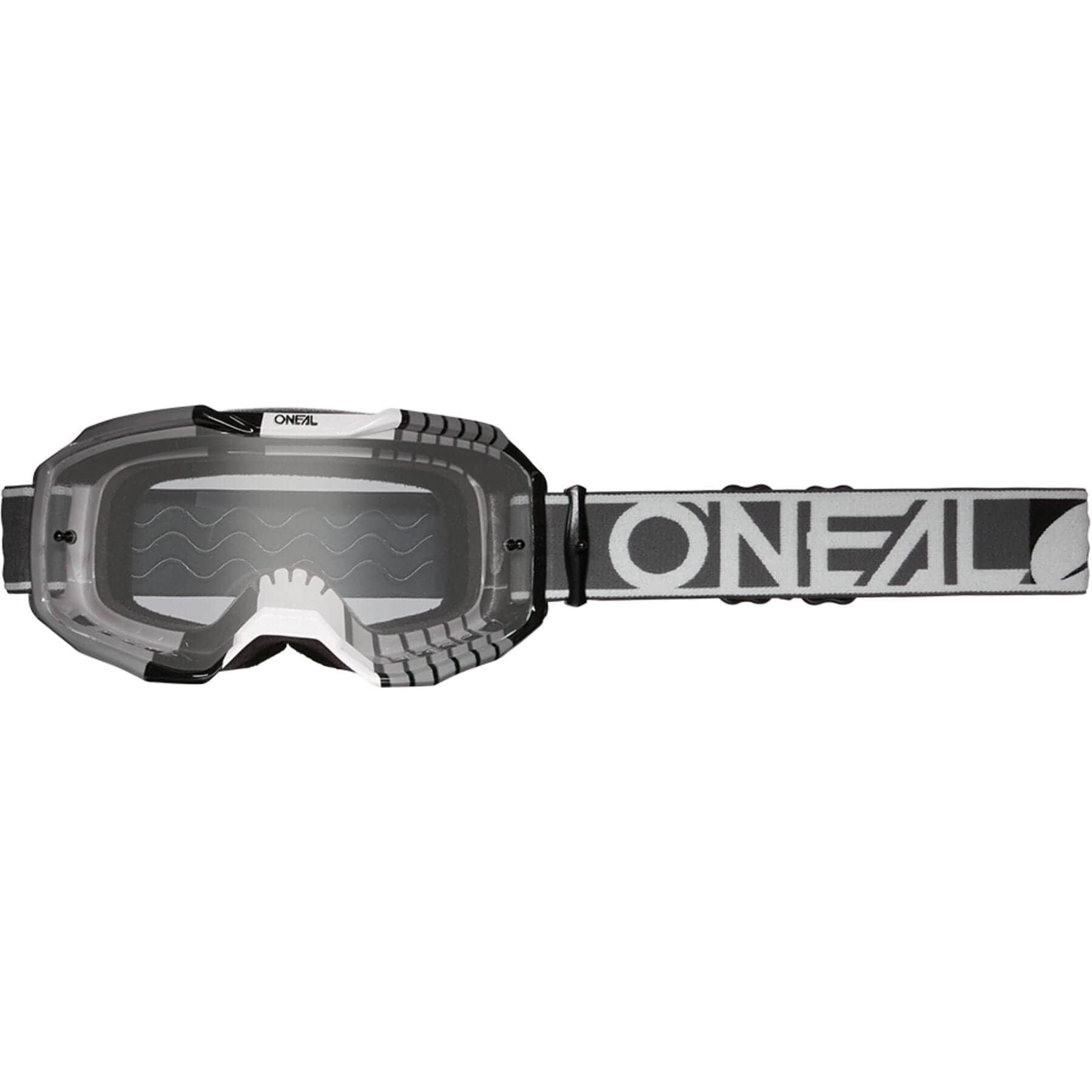 O'Neal BMX Racing Grey/White/Black w/Clear Lens O'Neal B-10 Duplex Goggles