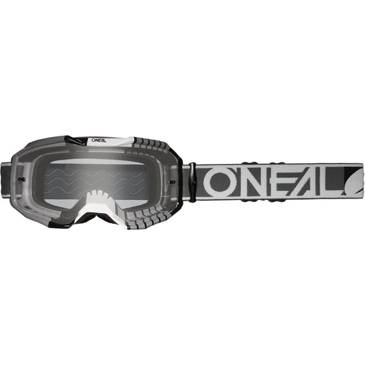 O'Neal BMX Racing Grey/White/Black w/Clear Lens O'Neal B-10 Duplex Goggles