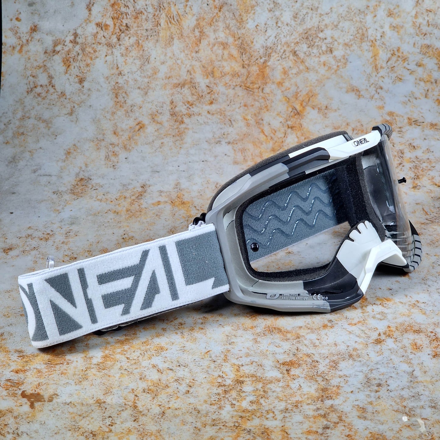 O'Neal BMX Racing Grey/White/Black w/Clear Lens O'Neal B-10 Duplex Goggles