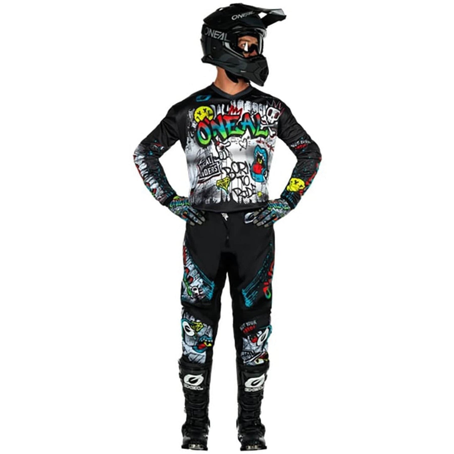 O'Neal BMX Racing O'Neal Element Rancid V24 Youth Race Pants Black / White