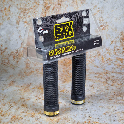 ODI BMX Parts ODI Stay Strong Lock-On Grips Black/Gold