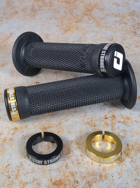 ODI BMX Parts ODI Stay Strong Lock-On Grips Black/Gold