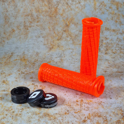 ODI BMX Parts Orange/Black ODI Troy Lee Lock-On Grips
