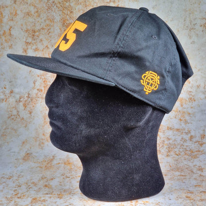 Odyssey Clothing & Shoes Black with Golden Rod Felt Applique Odyssey '85 5-Panel Cap Black