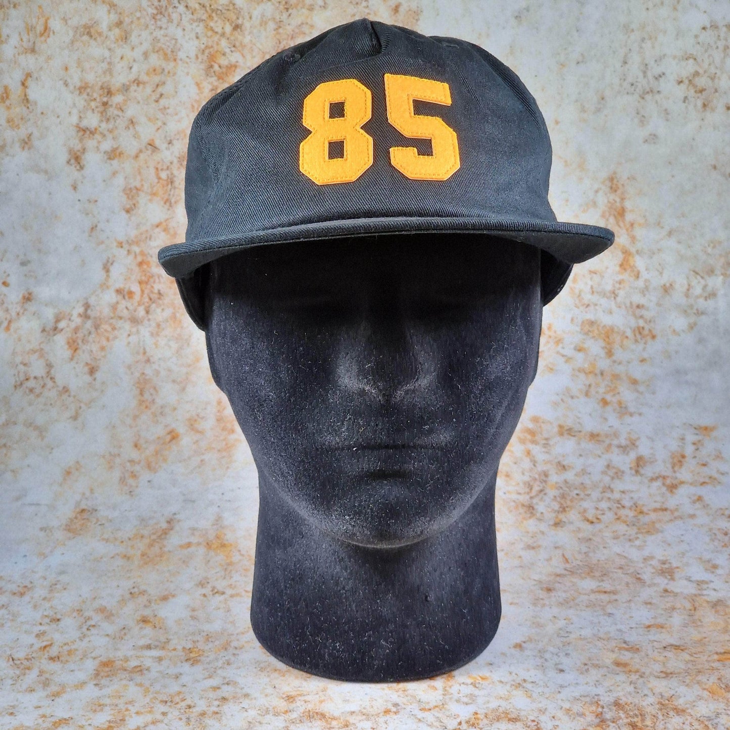 Odyssey Clothing & Shoes Black with Golden Rod Felt Applique Odyssey '85 5-Panel Cap Black