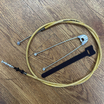 Odyssey BMX Parts Gold Mesh Braided Odyssey Adjustable Linear Quik Slic Cable