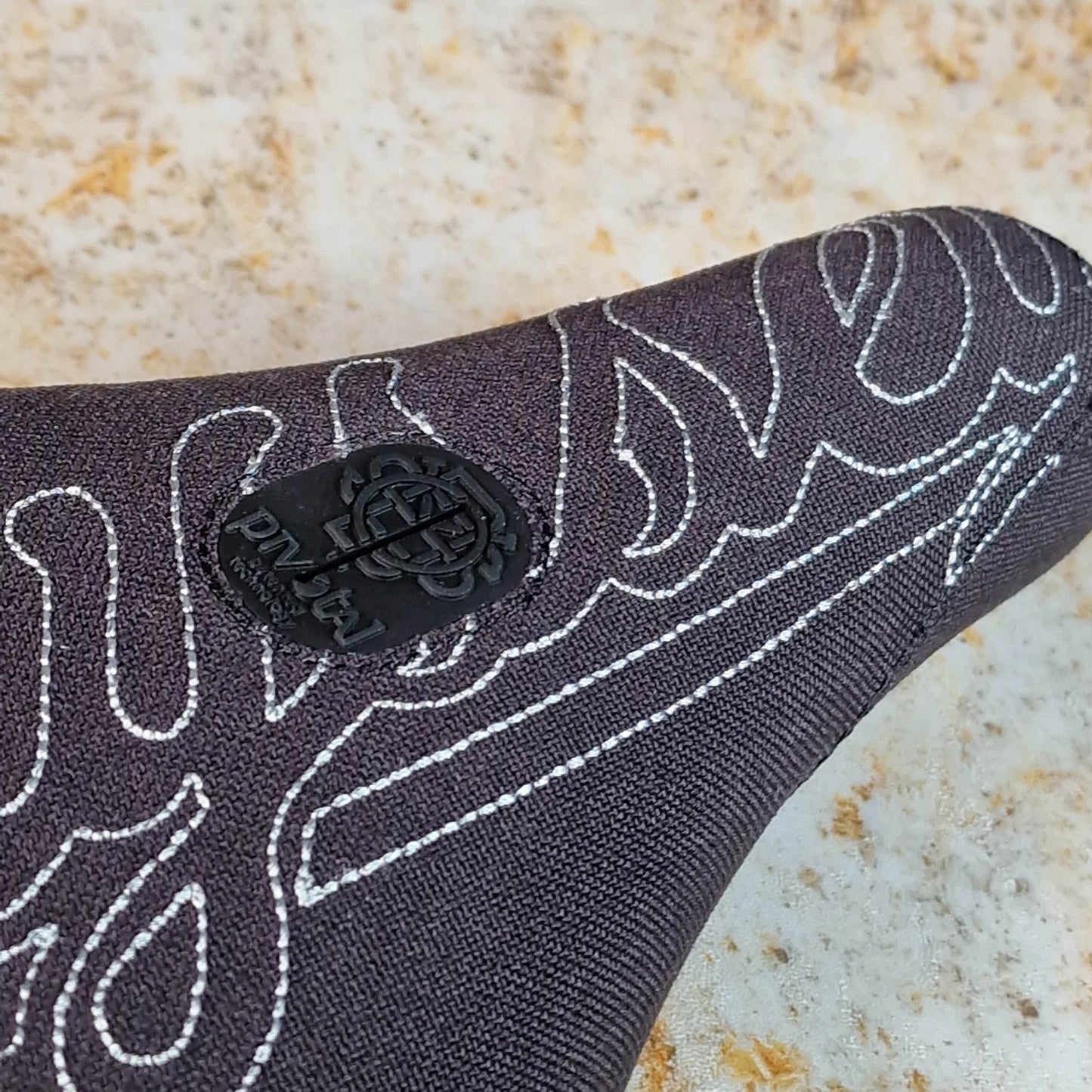 Odyssey BMX Parts Fat Odyssey Big Stitch Pivotal Seat Black / Reflective Stitch