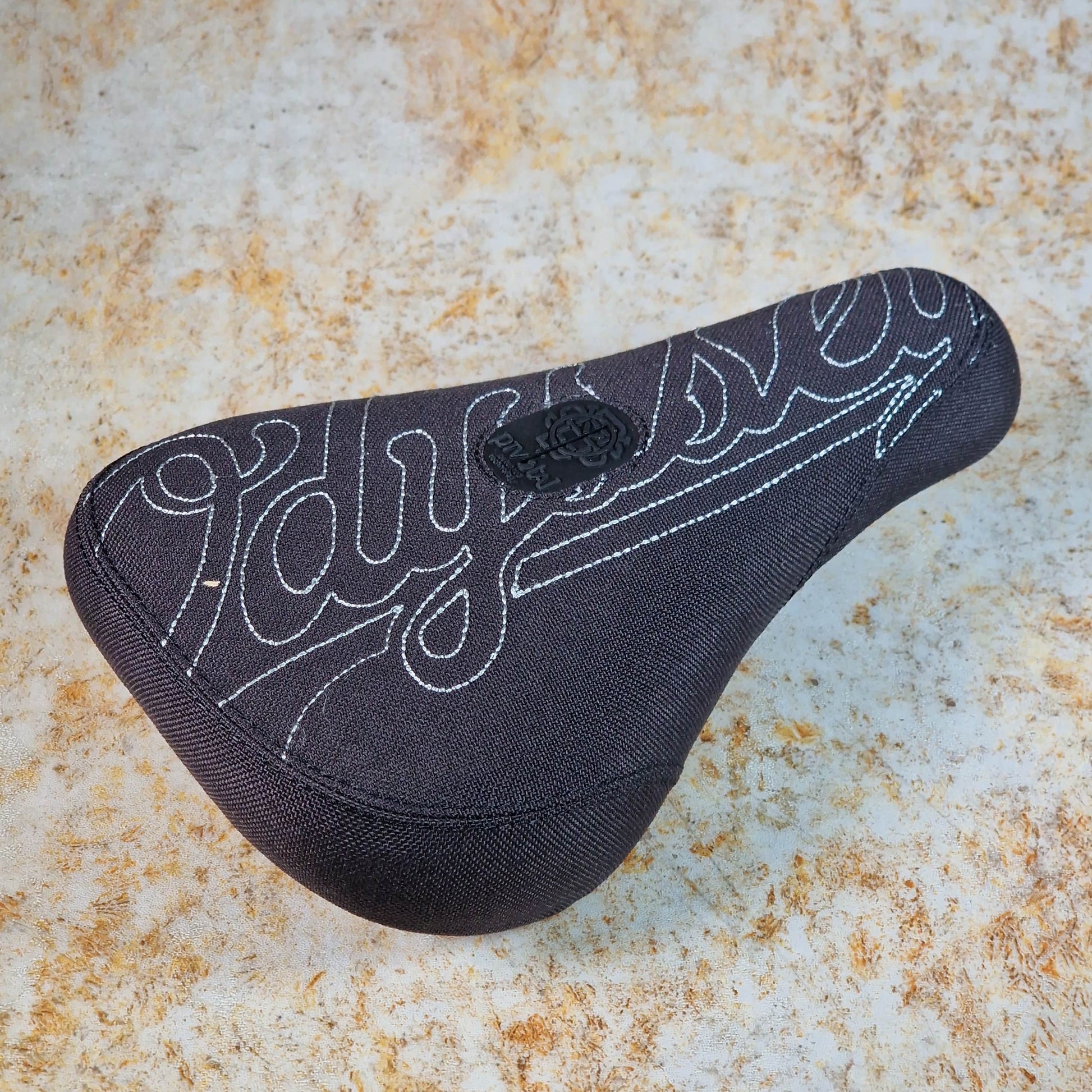 Odyssey BMX Parts Fat Odyssey Big Stitch Pivotal Seat Black / Reflective Stitch