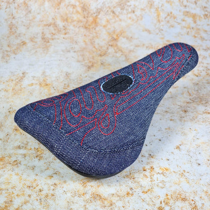 Odyssey BMX Parts Odyssey Big Stitch Pivotal Seat Denim / Red
