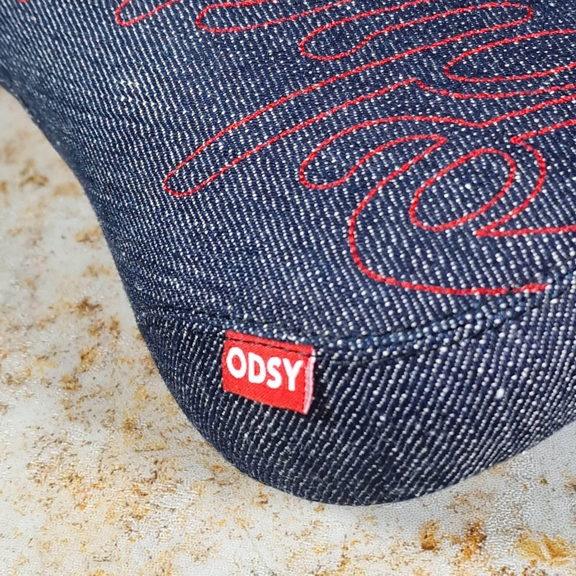 Odyssey BMX Parts Odyssey Big Stitch Pivotal Seat Denim / Red