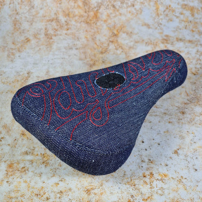 Odyssey BMX Parts Odyssey Big Stitch Pivotal Seat Denim / Red