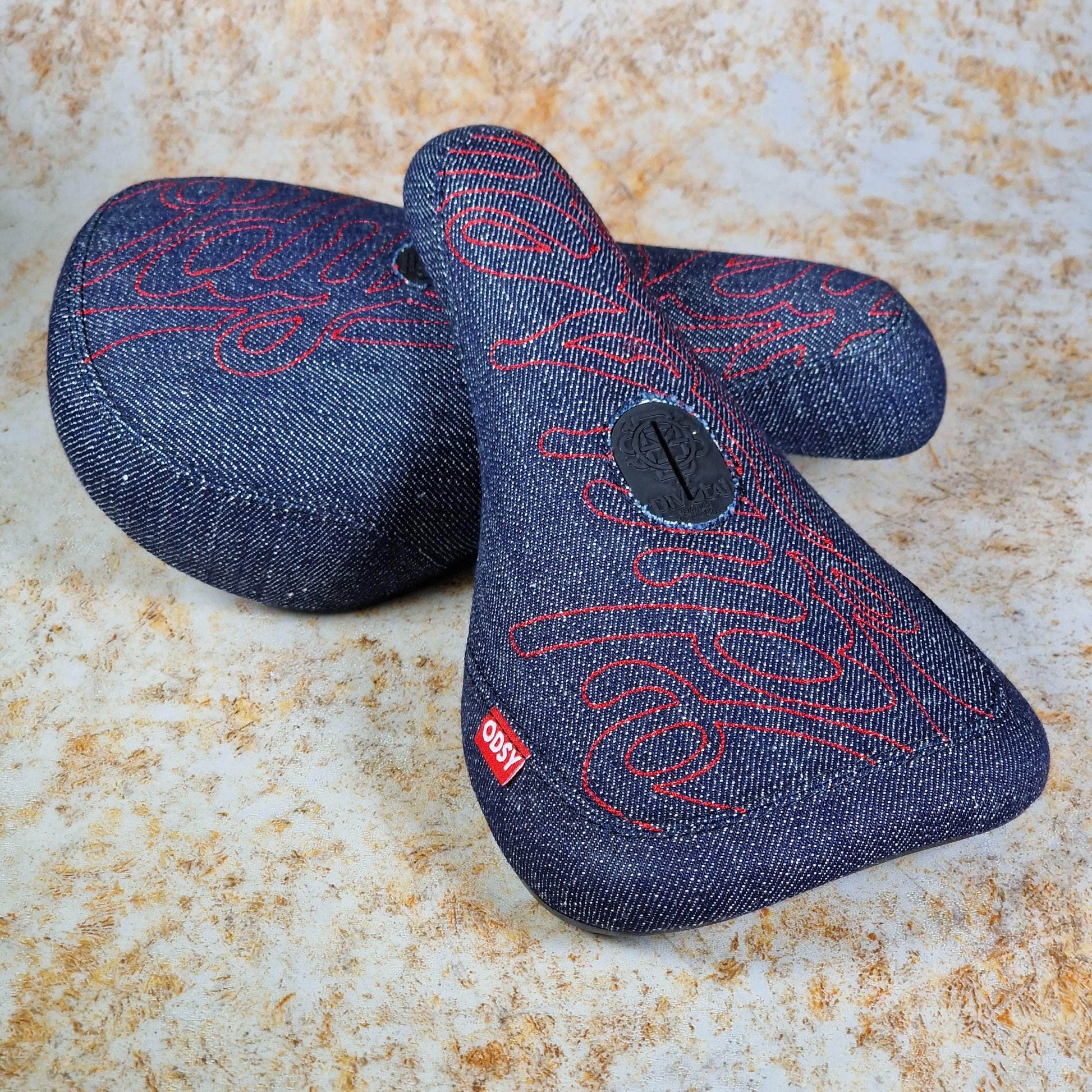 Odyssey BMX Parts Odyssey Big Stitch Pivotal Seat Denim / Red