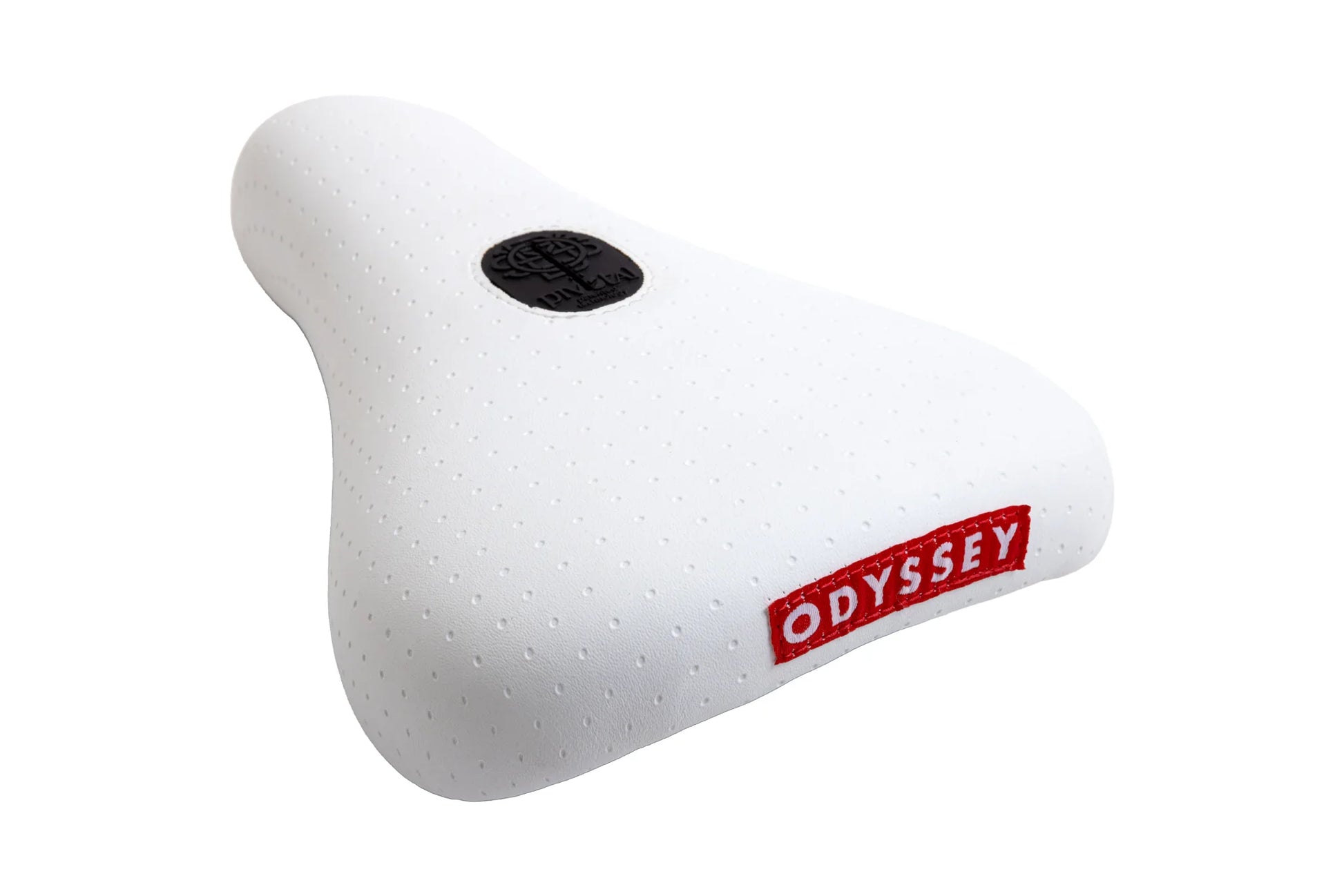 Odyssey BMX Parts White Odyssey Broc Pivotal Seat White Perforated