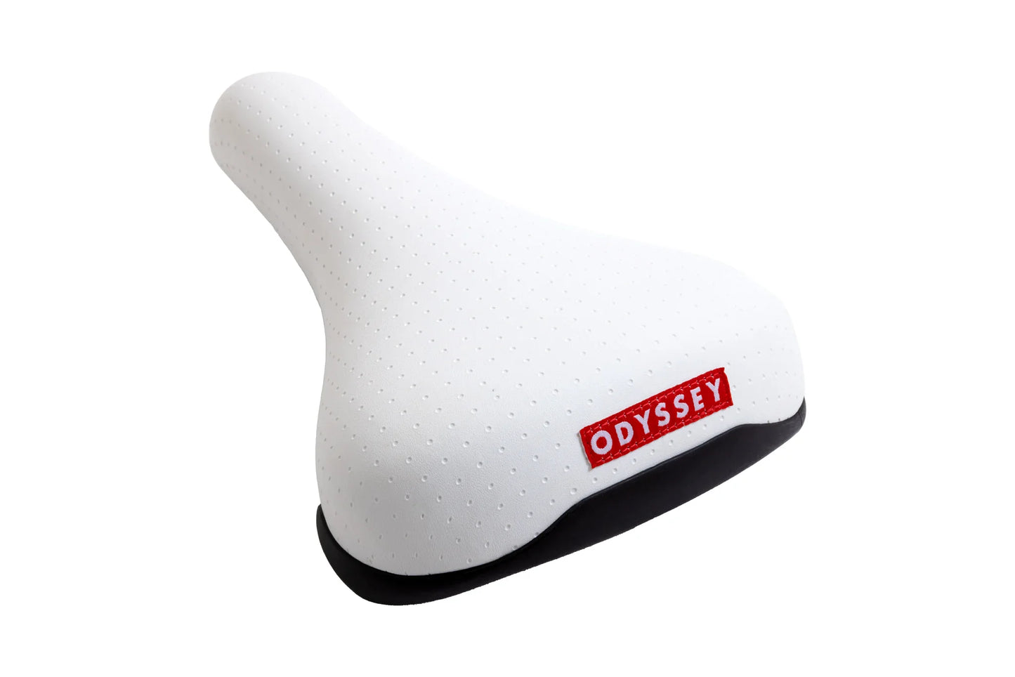 Odyssey BMX Parts White Odyssey Broc Railed Cruiser Seat White Perforated
