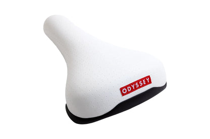 Odyssey BMX Parts White Odyssey Broc Railed Cruiser Seat White Perforated
